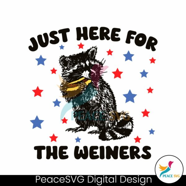 vintage-just-here-for-the-wieners-racoon-american-flag-svg