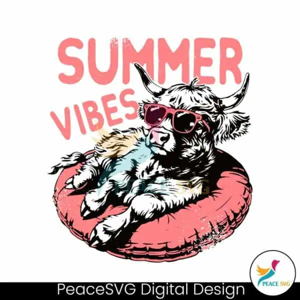 retro-vintage-summer-vibes-highland-cow-svg