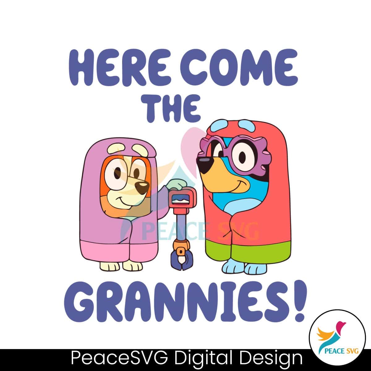 Here Come The Grannies Funny Bluey Grannies SVG » PeaceSVG