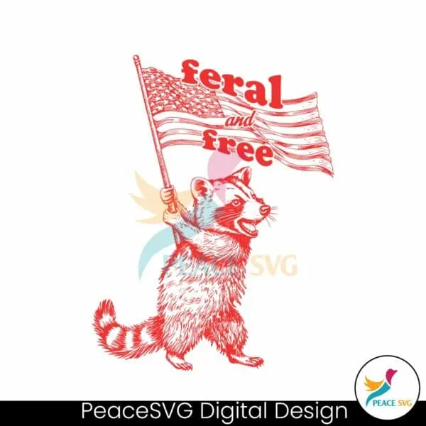 raccoon-4th-of-july-feral-and-free-svg