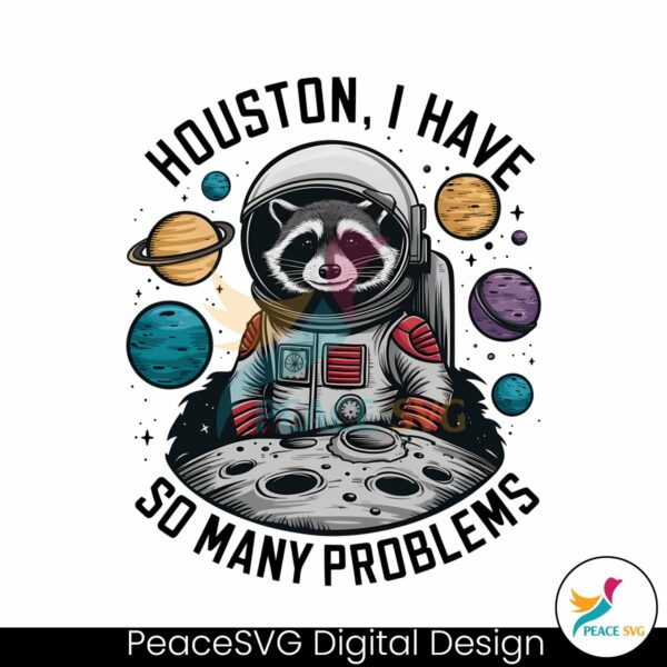 funny-raccoon-houston-i-have-so-many-problems-png