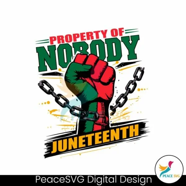 retro-property-of-nobody-juneteenth-black-history-svg