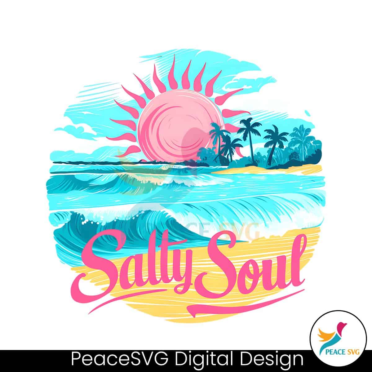 Salty Soul Beach Coast The Sun PNG » PeaceSVG