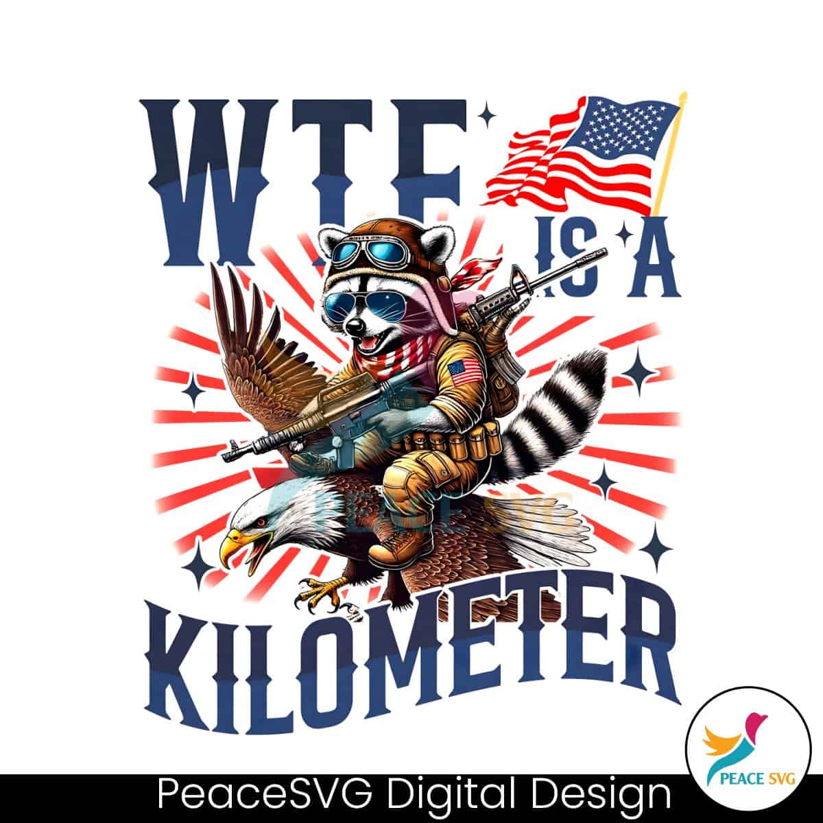 WTF Is A Kilometer Eagle Raccoon Meme PNG Instant Download » PeaceSVG