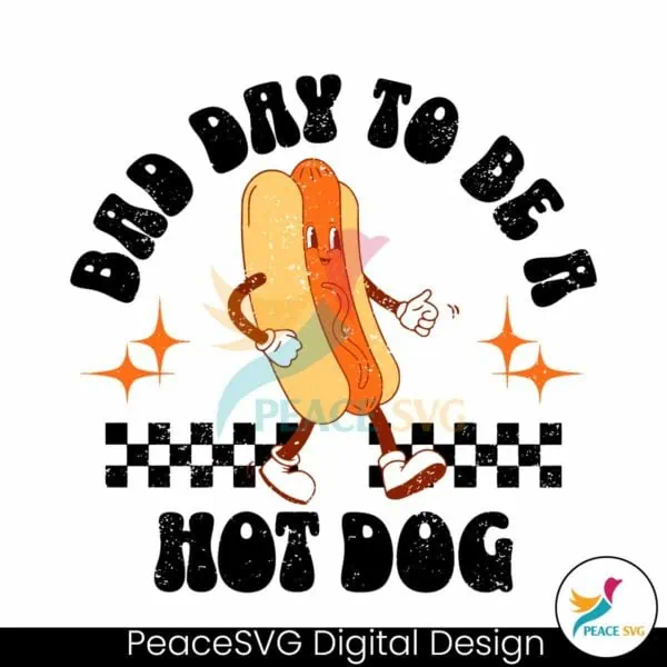 checkered-bad-day-to-be-a-hot-dog-svg