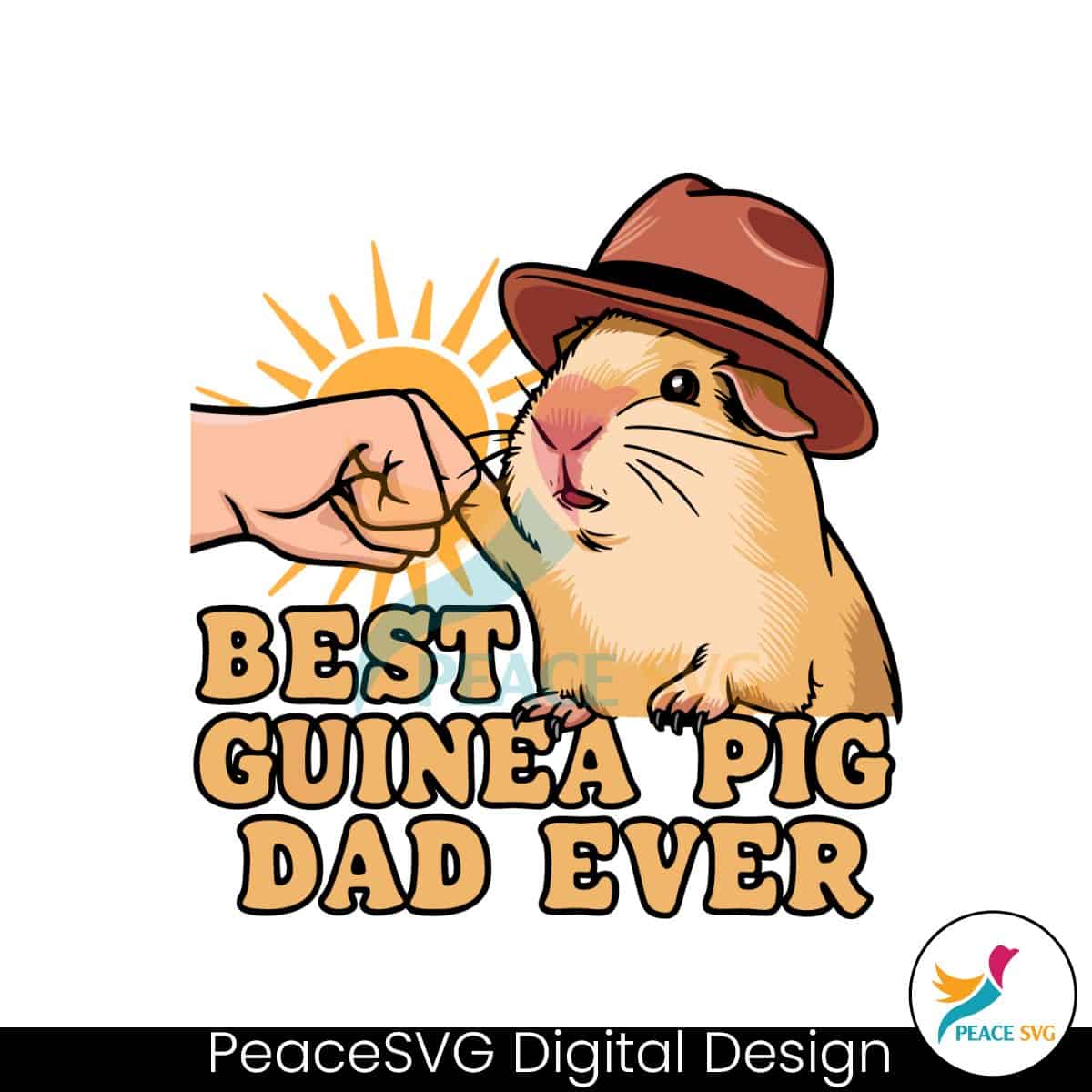 Best Guinea Pig Dad Ever Groovy Dad SVG » PeaceSVG