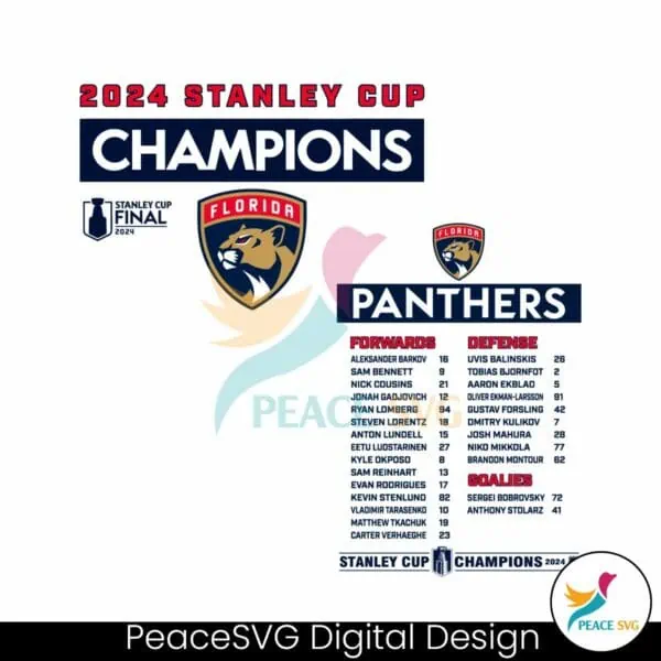 2024-stanley-cup-champions-panthers-roster-svg