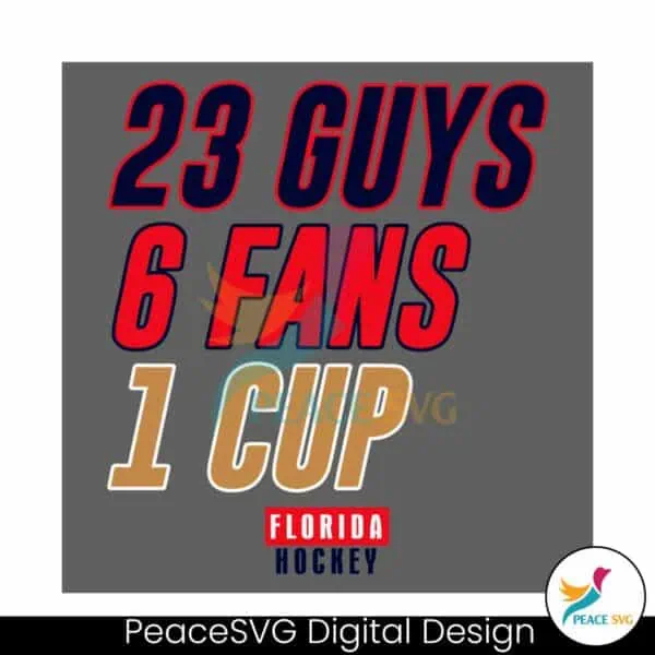 23-guys-6-fans-1-cup-florida-hockey-svg