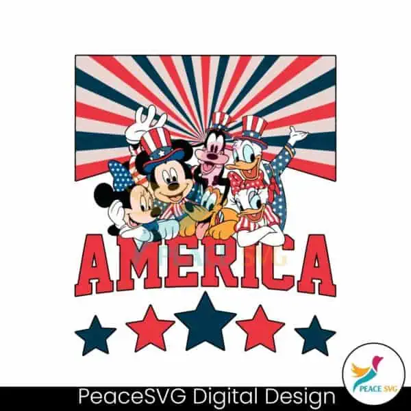 retro-america-disney-friends-independence-day-svg