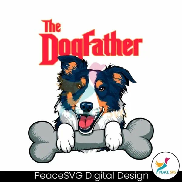 the-dogfather-playing-with-a-bone-svg