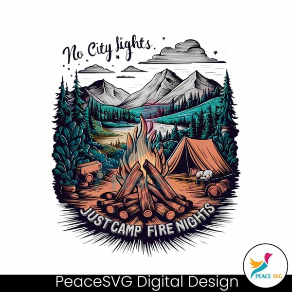 no-city-lights-just-camp-fire-nights-vintage-camping-png
