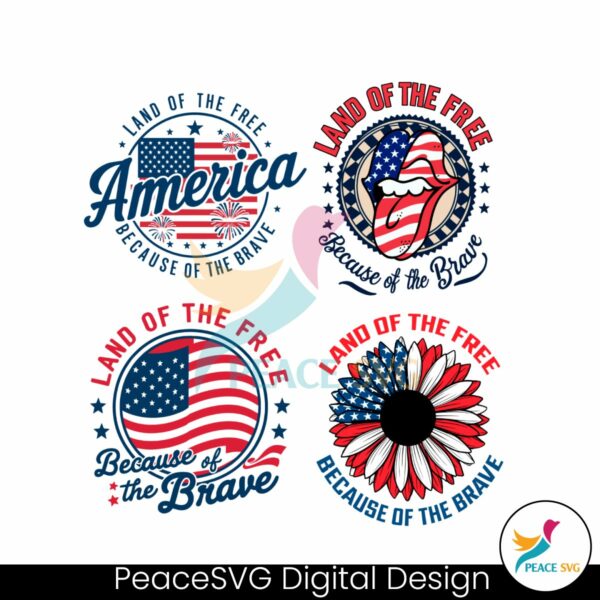 land-of-the-free-because-of-the-brave-svg-bundle
