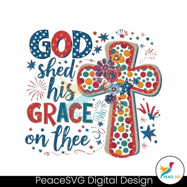 floral-cross-god-shed-his-grace-on-thee-png