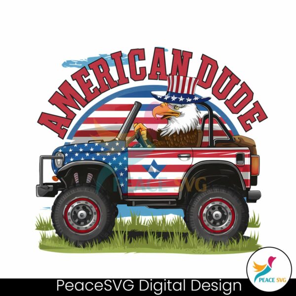american-dude-eagle-driving-four-wheeled-vehicle-png