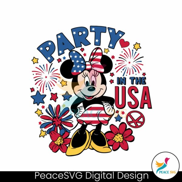 party-in-the-usa-cute-minnie-mouse-svg