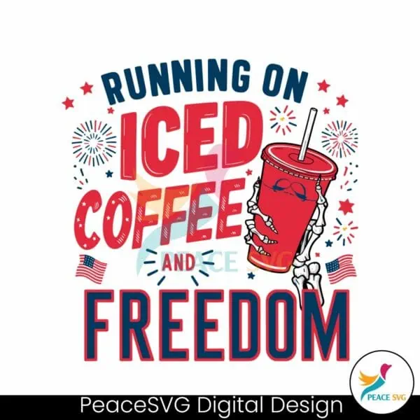 retro-running-on-iced-coffee-and-freedom-party-svg