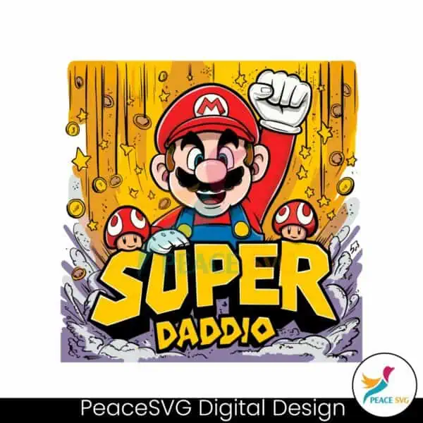 super-daddio-funny-dad-mario-svg