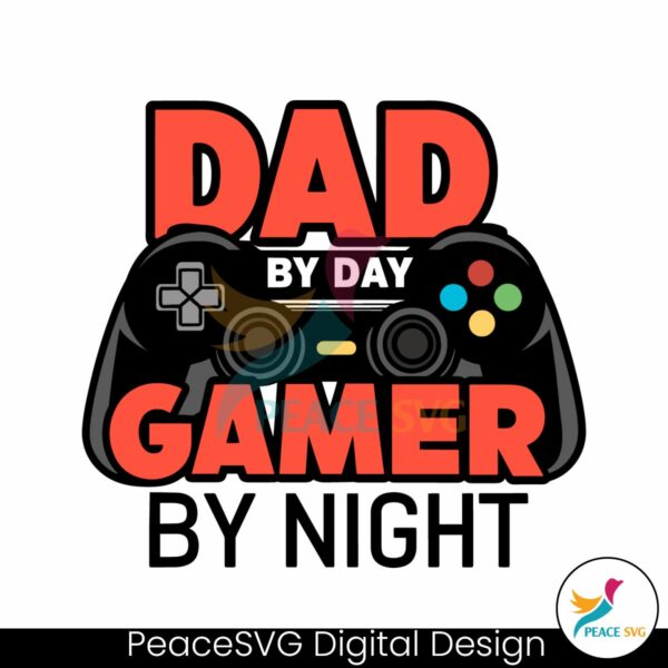 dad-by-day-gamer-by-night-controllers-svg
