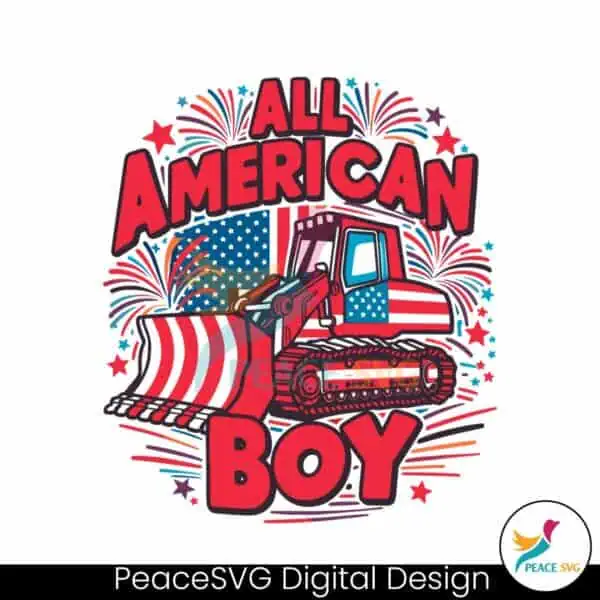 all-american-boy-patriotic-excavator-svg