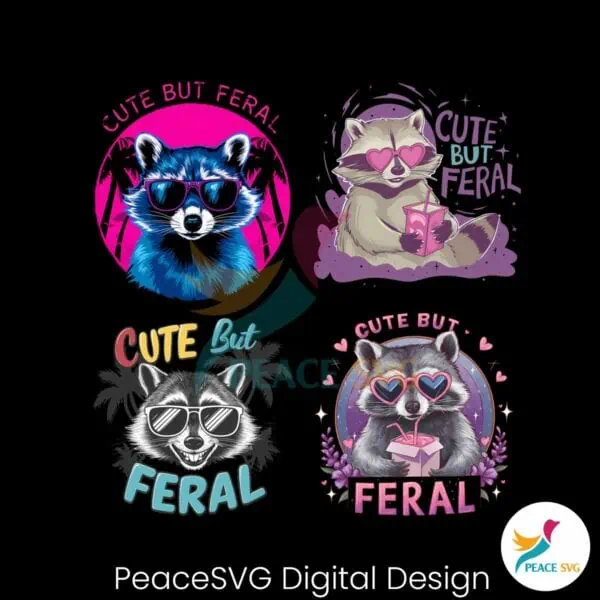 cute-but-feral-racoon-meme-png-bundle