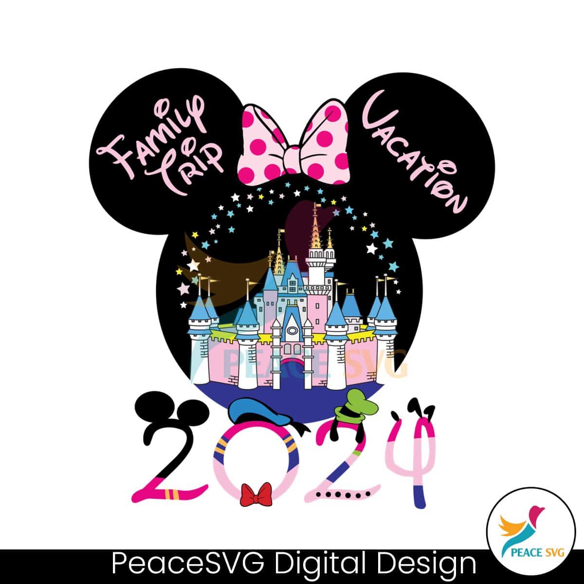 family-trip-vacation-minnie-head-2024-castle-png