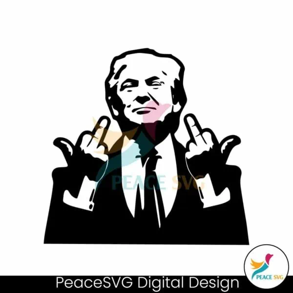 donald-trump-middle-finger-funny-meme-svg