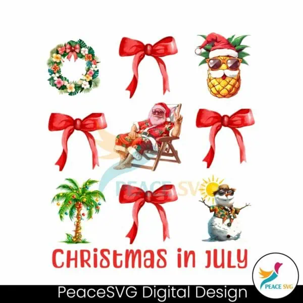 coquette-christmas-in-july-santa-summer-vibes-png