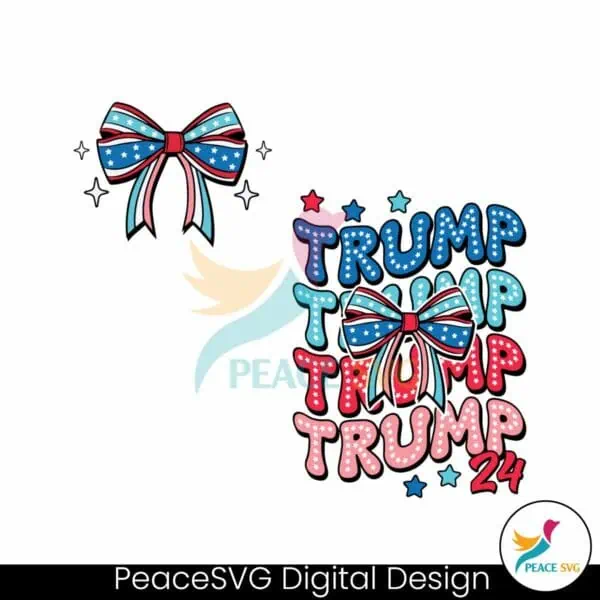 retro-trump-2024-ribbon-bow-svg