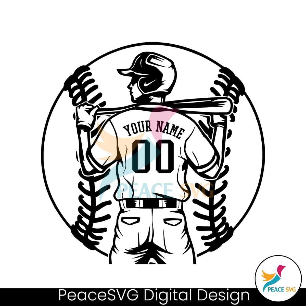 Personalized Baseball Player Name SVG » PeaceSVG