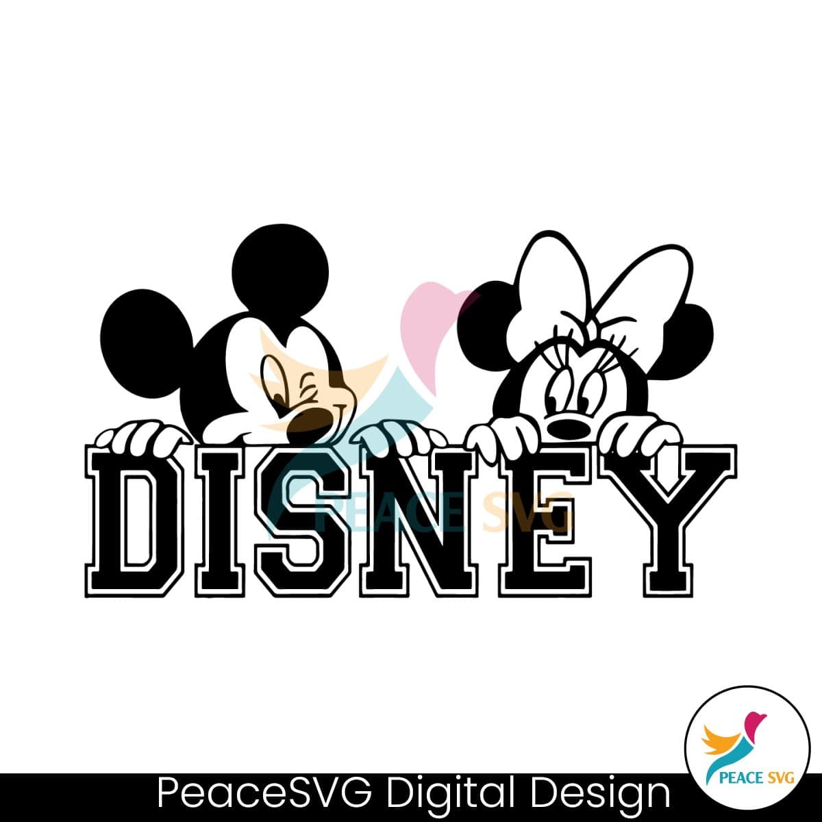 Vintage Disney Mickey Minnie Mouse Couple Svg Peacesvg 6085