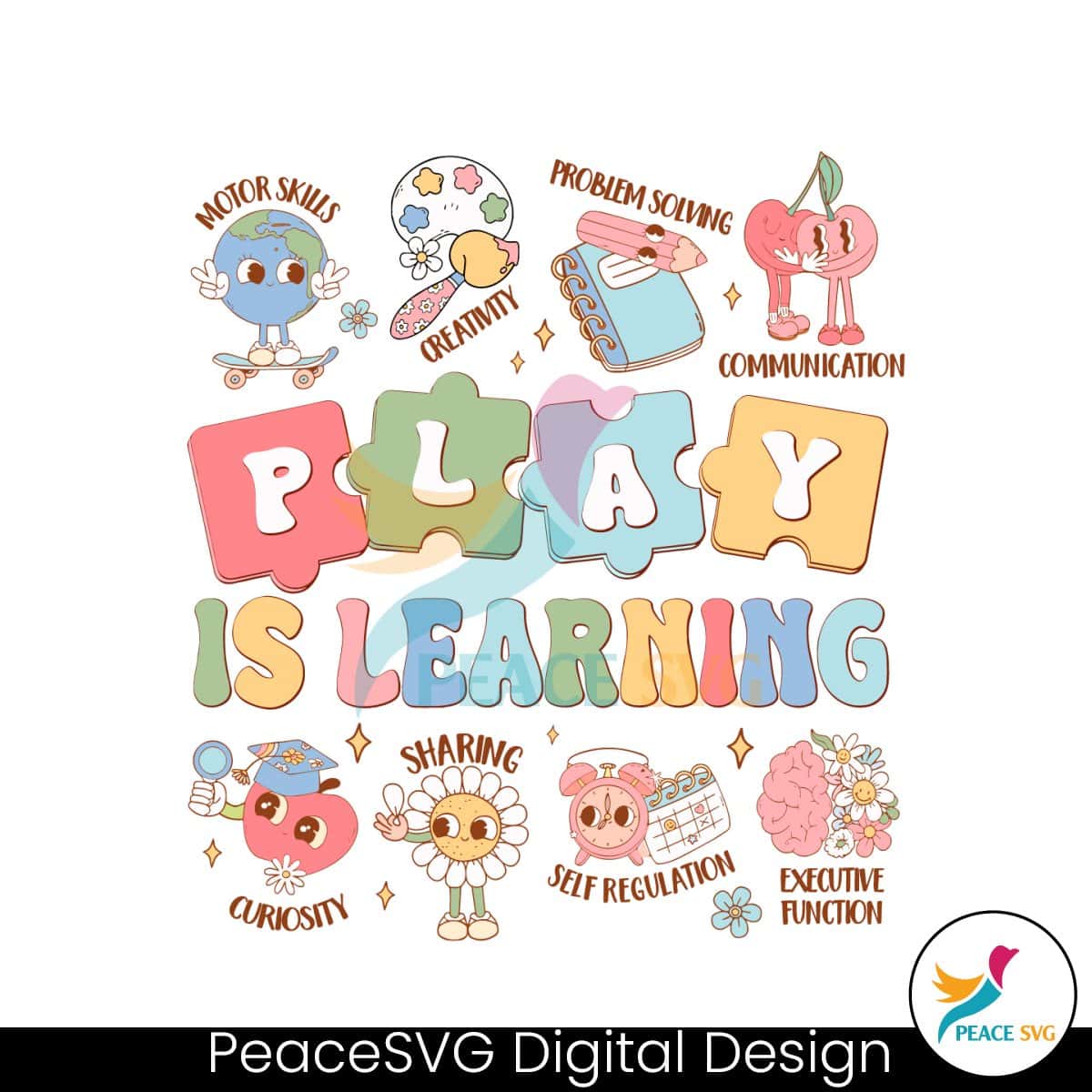 Groovy Play Is Learning SPED Teacher SVG » PeaceSVG