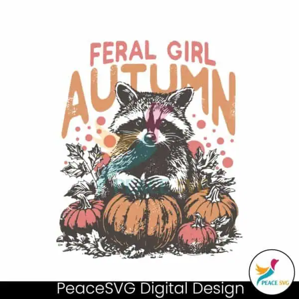 vintage-feral-girl-autumn-raccoon-svg