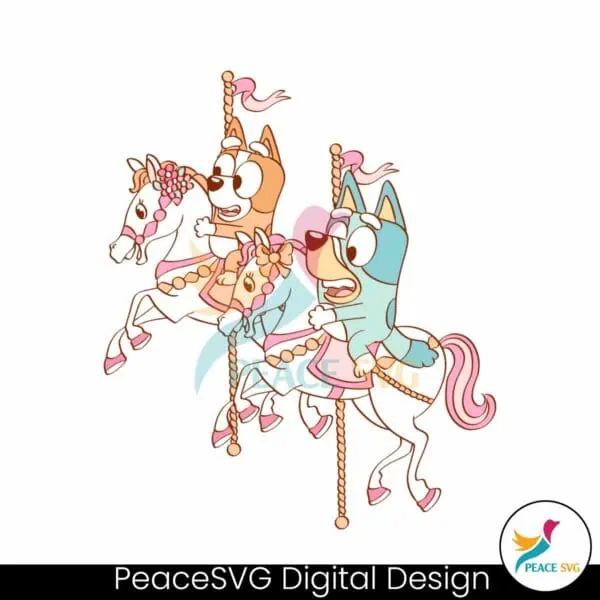 bluey-bingo-carousel-ride-disney-svg