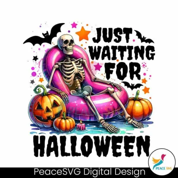 just-waiting-for-halloween-skeleton-pumpkin-png