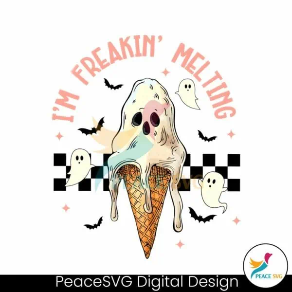 checkered-im-freakin-melting-ghost-ice-cream-png