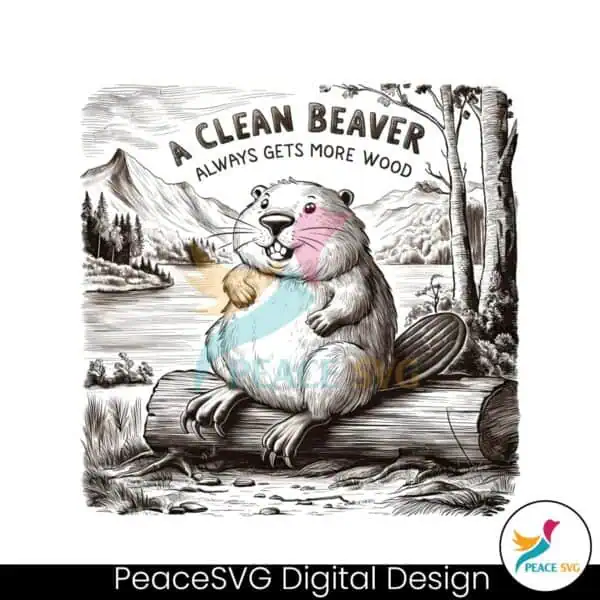 vintage-a-clean-beaver-always-gets-more-wood-meme-png