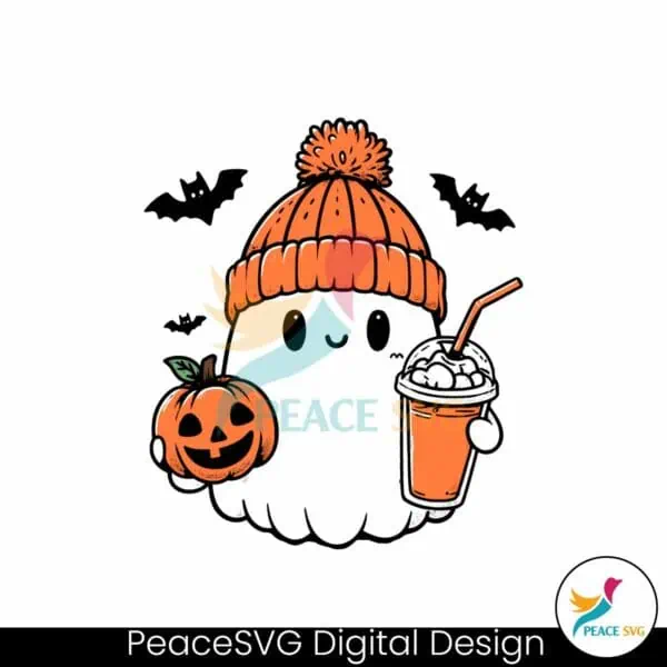 cute-ghost-pumpkin-coffee-fall-season-svg