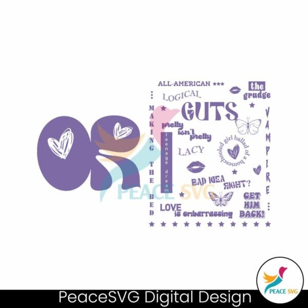 Olivia Rodrigo Guts Tour 2024 Concert SVG Files for Cricut » PeaceSVG