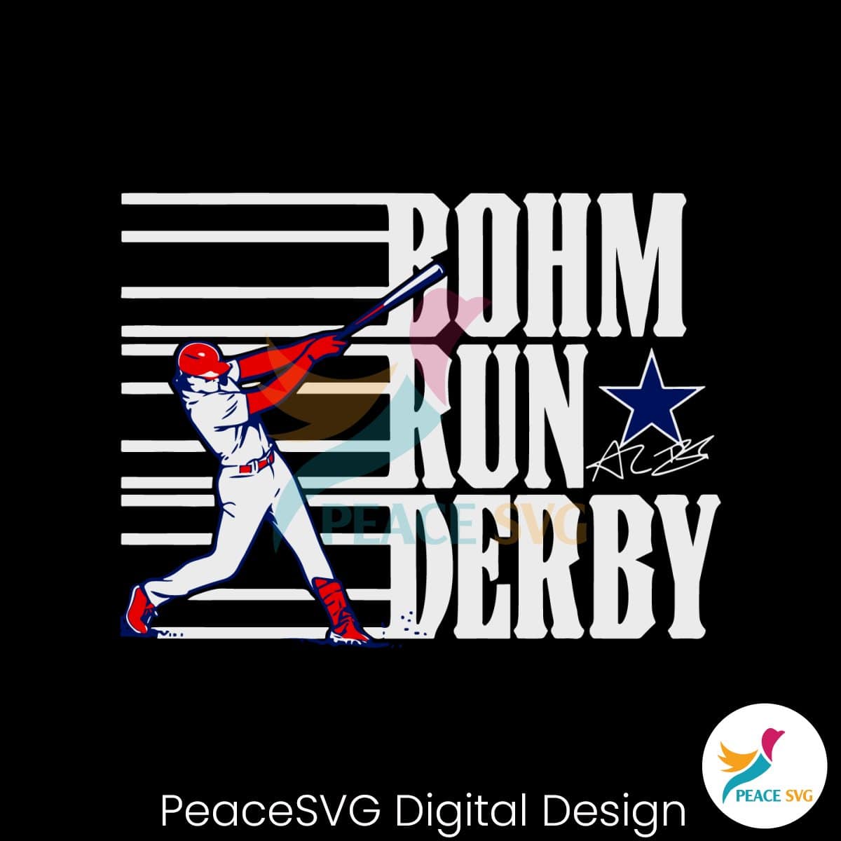 Alec Bohm Run Derby Philadelphia Baseball SVG Clipart » PeaceSVG