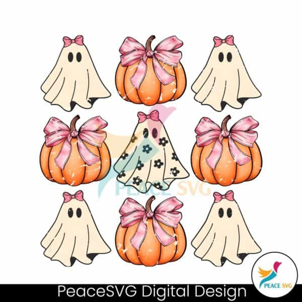 retro-halloween-ghost-pumpkin-pink-bow-png