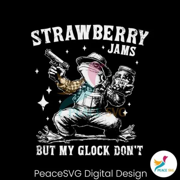 strawberry-jams-but-my-glock-dont-frog-lover-svg