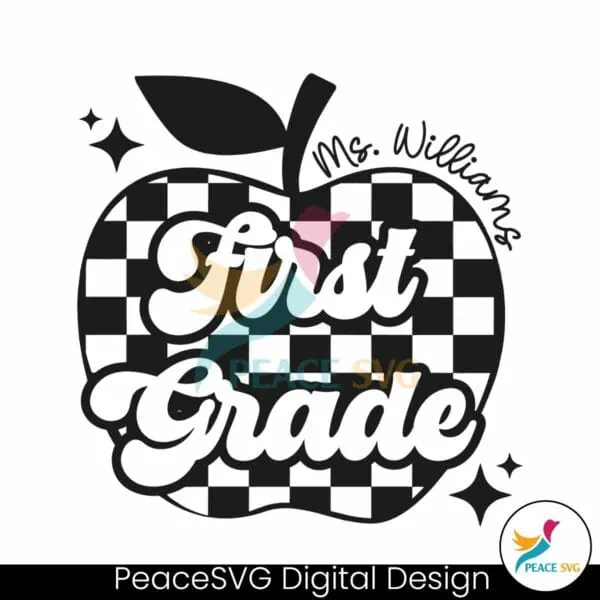 custom-first-grade-teacher-apple-svg