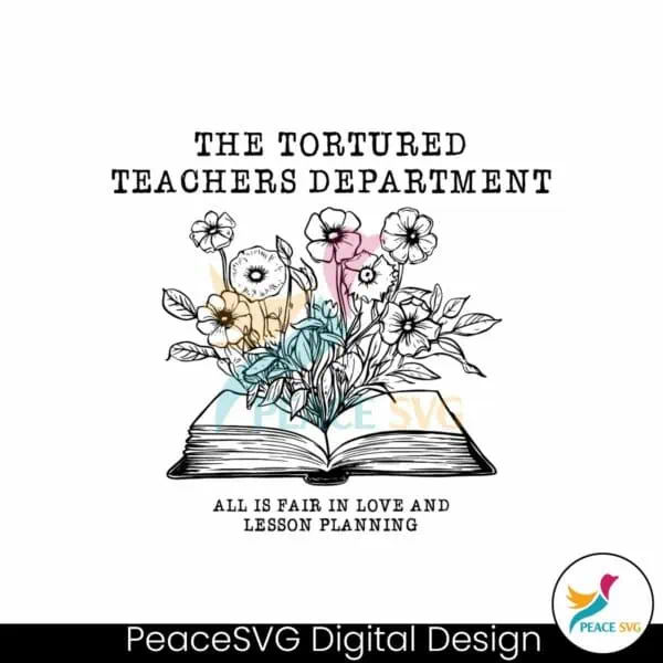 the-tortured-teachers-department-floral-book-svg