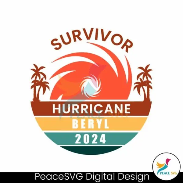 vintage-survivor-hurricane-beryl-2024-svg