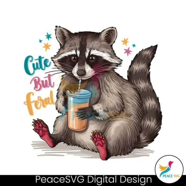 funny-cute-but-feral-raccoon-drinking-png