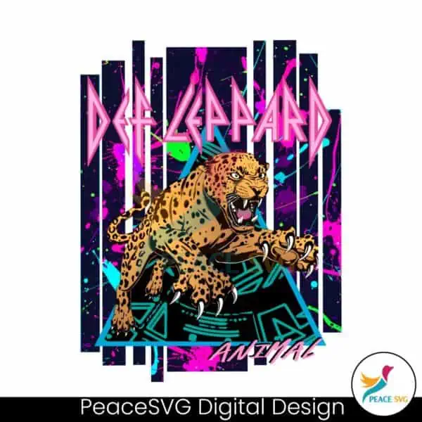 neon-def-leppard-animal-metal-concert-png