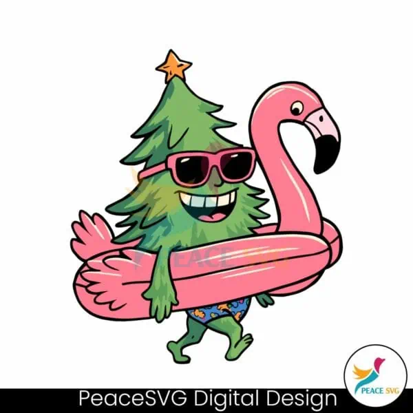 retro-christmas-tree-beach-vacation-svg