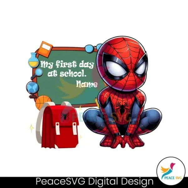 custom-my-first-day-at-school-spiderman-png