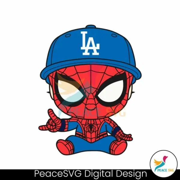 baby-spiderman-los-angeles-dodgers-svg