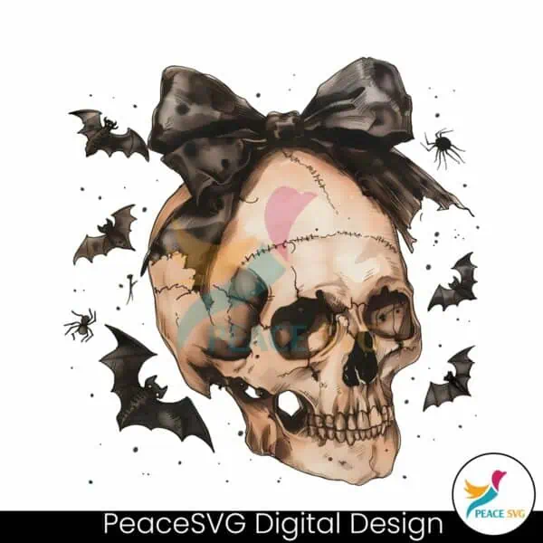 vintage-halloween-skull-bow-gothic-skeleton-png